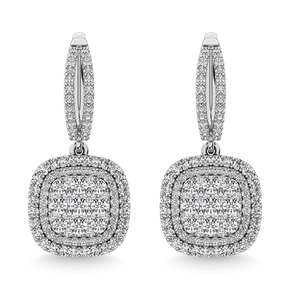 Diamond 2 Ct.Tw. Danglers Earrings In 14K White Gold