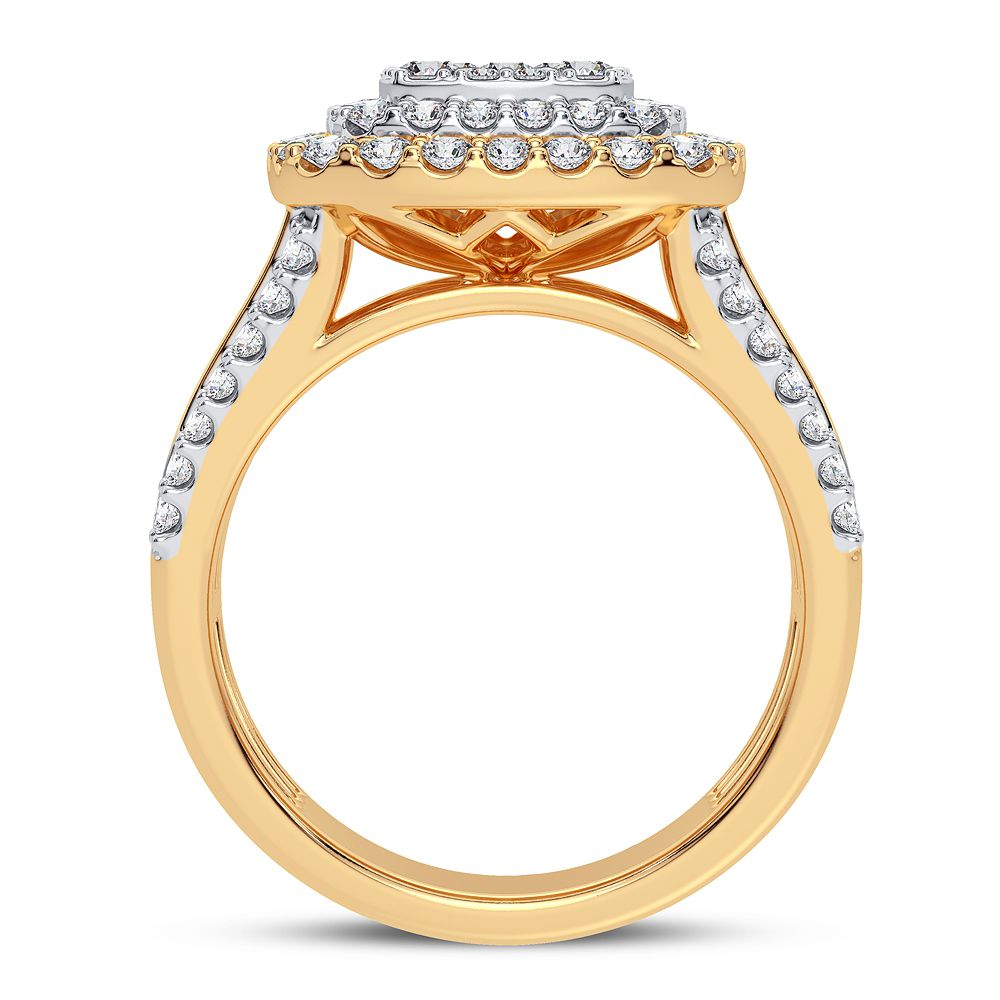 14K Yellow Gold Elegant 1.50Ct Diamond Ring