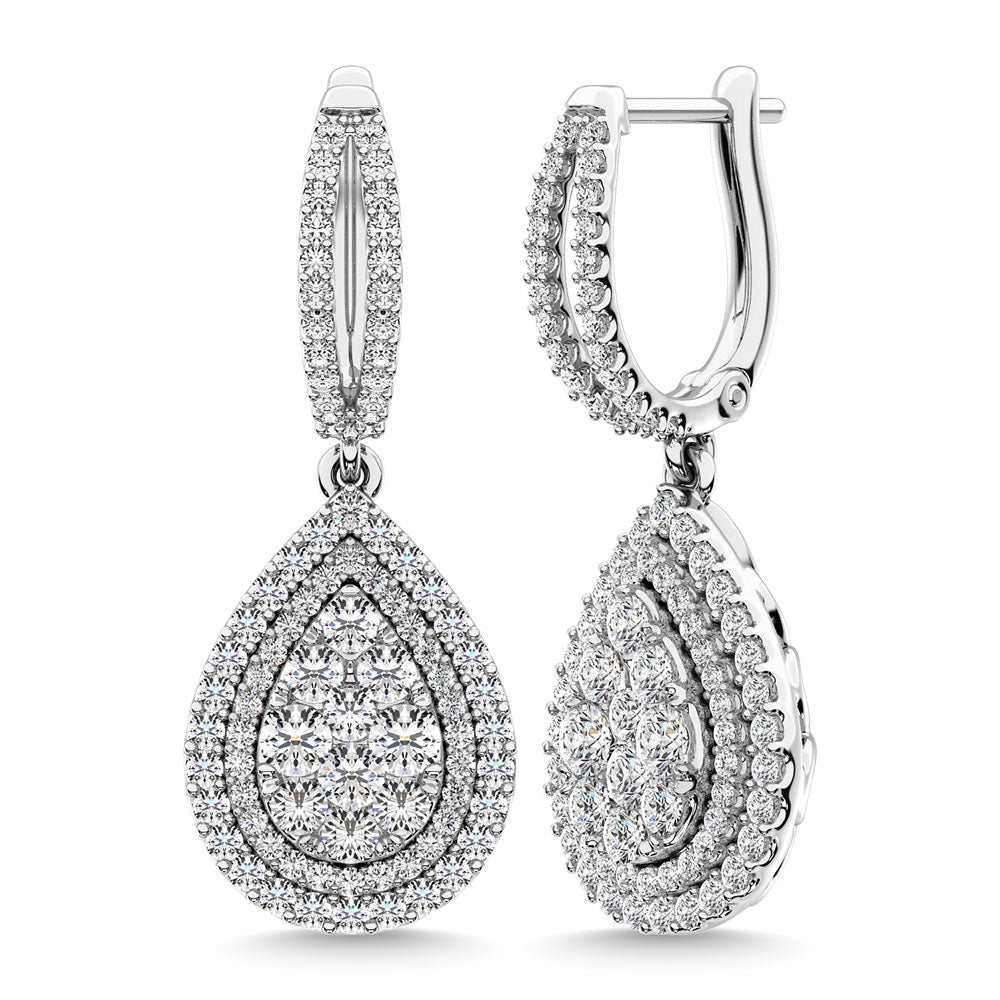 Diamond 2 Ct.Tw. Danglers Earrings In 14K White Gold