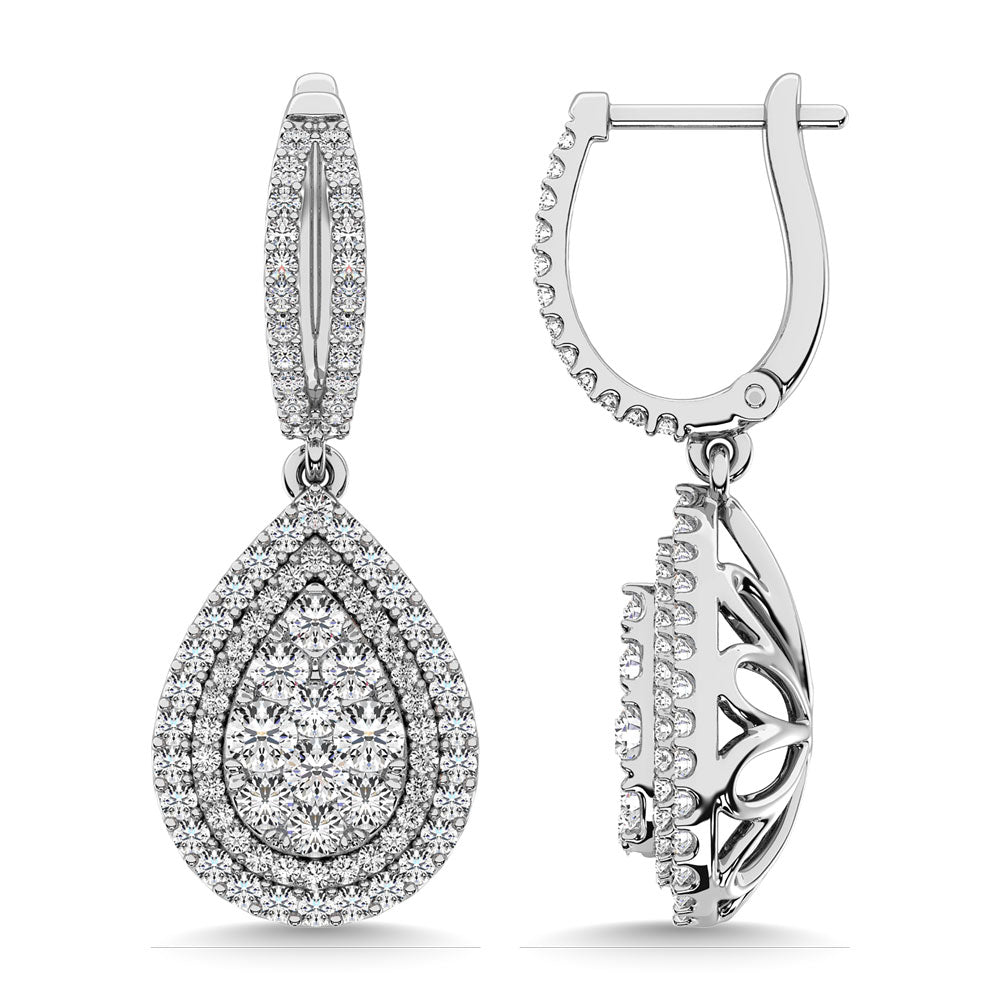 Diamond 2 Ct.Tw. Danglers Earrings In 14K White Gold