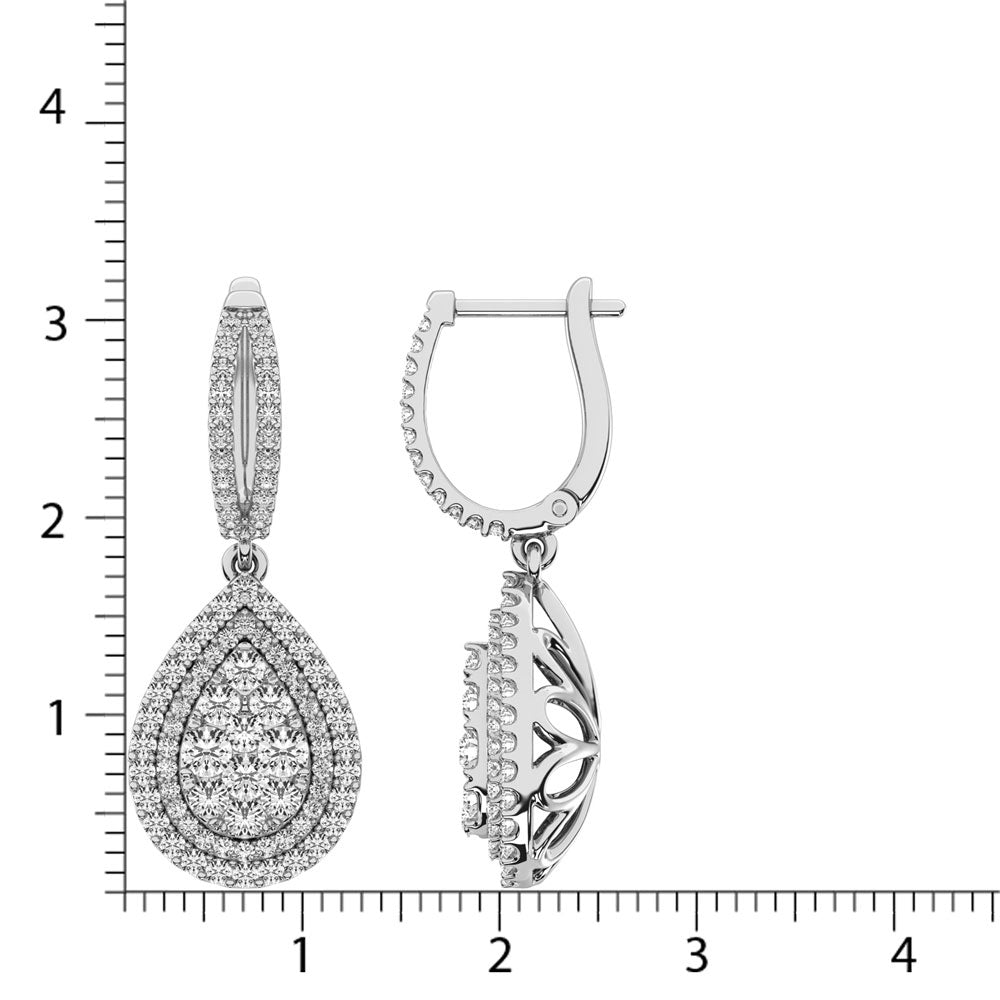 Diamond 2 Ct.Tw. Danglers Earrings In 14K White Gold