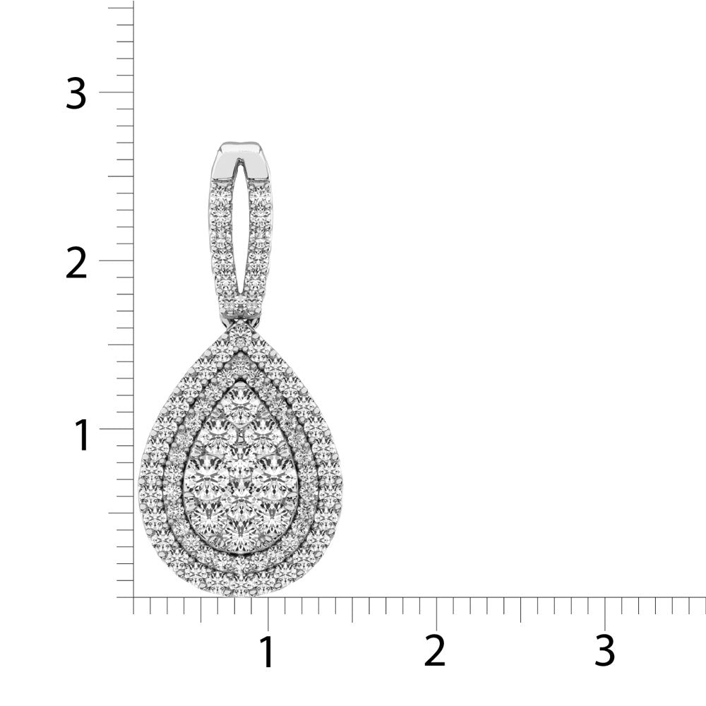 Diamond 1 3/4 Ct.Tw. Danglers Earrings In 14K White Gold