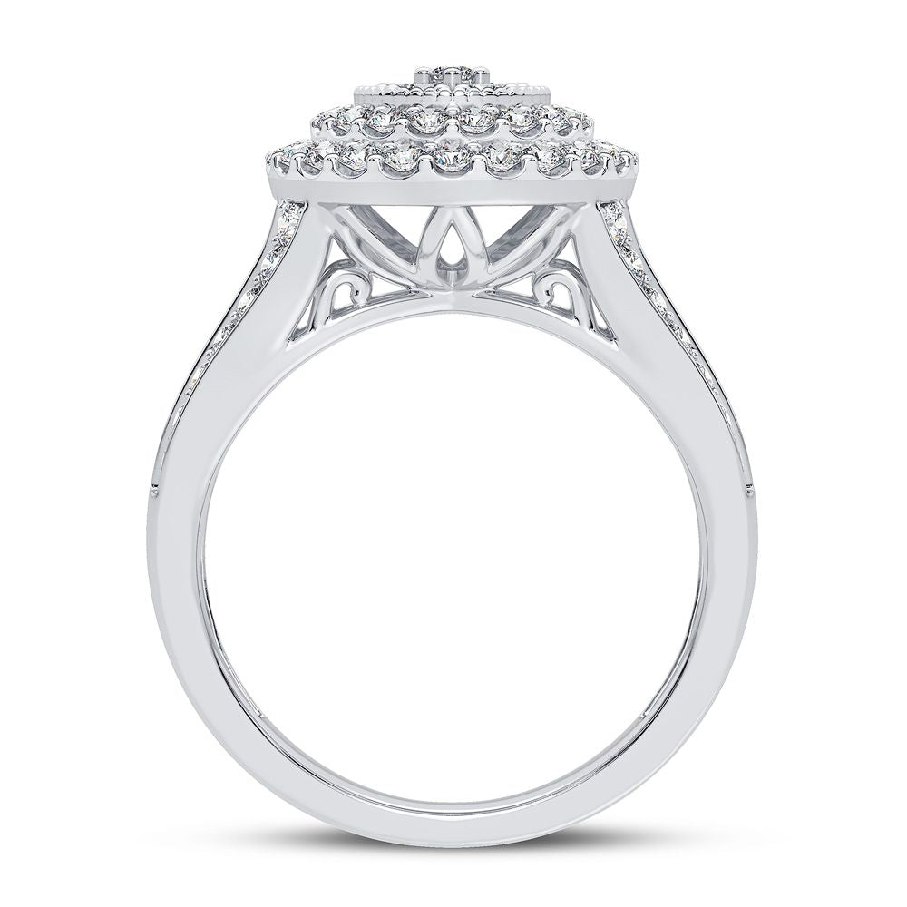14K White Gold Exquisite 1.00Ct Diamond Ring