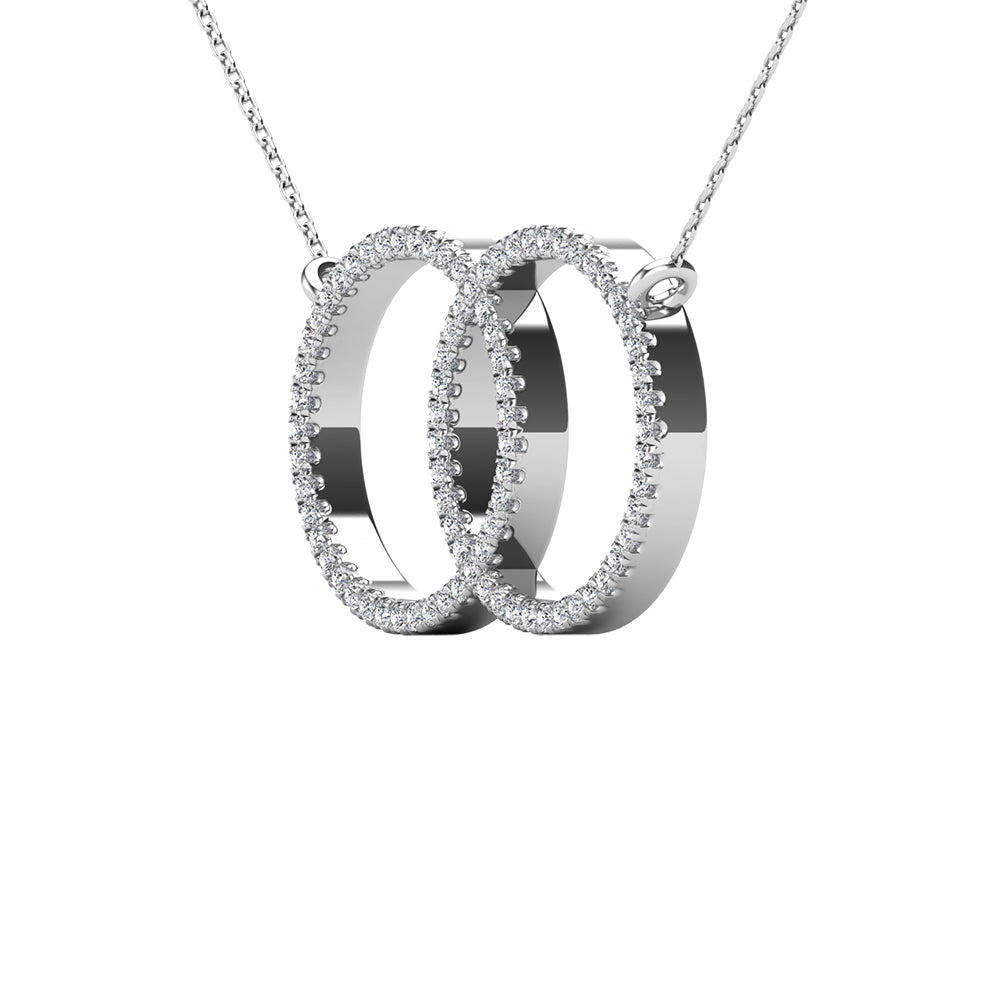 Diamond 1/5 Ct.Tw. Double circle Pendant