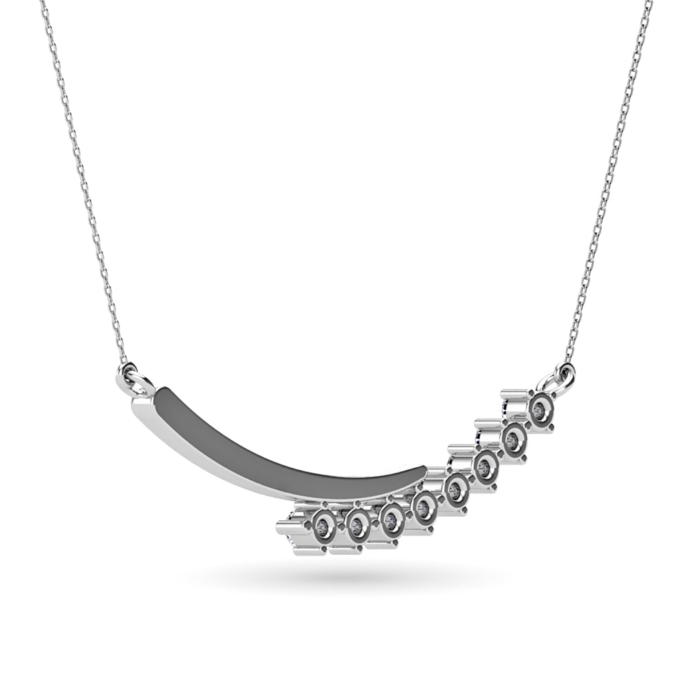 14K White Gold 1/4 Ct.Tw. Diamond Fashion Necklace