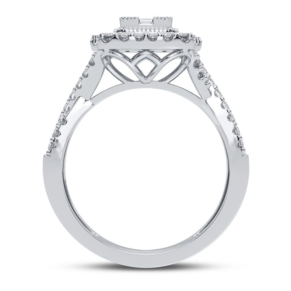 14K White Gold Dazzling 0.50Ct Diamond Ring