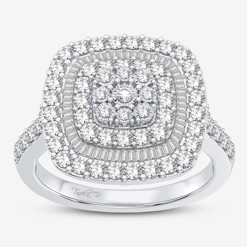 10K White Gold Gorgeous 1.00Ct Diamond Ring