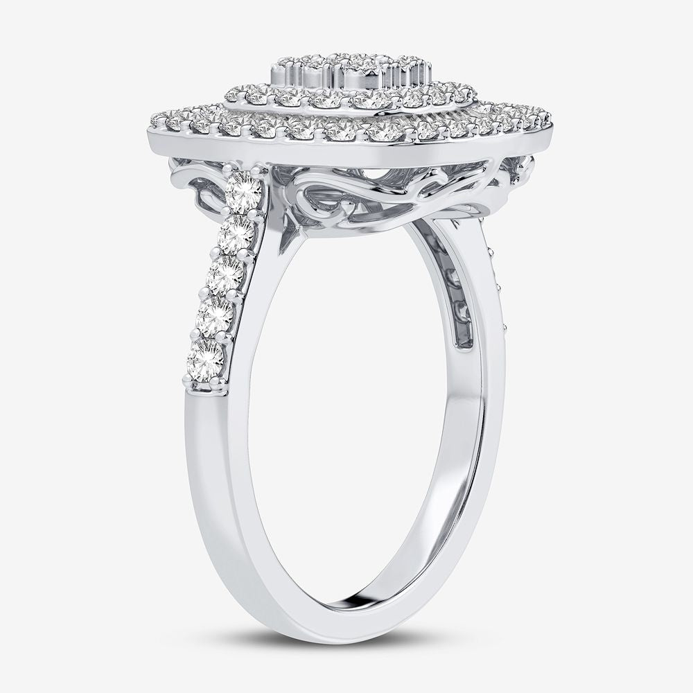 10K White Gold Gorgeous 1.00Ct Diamond Ring