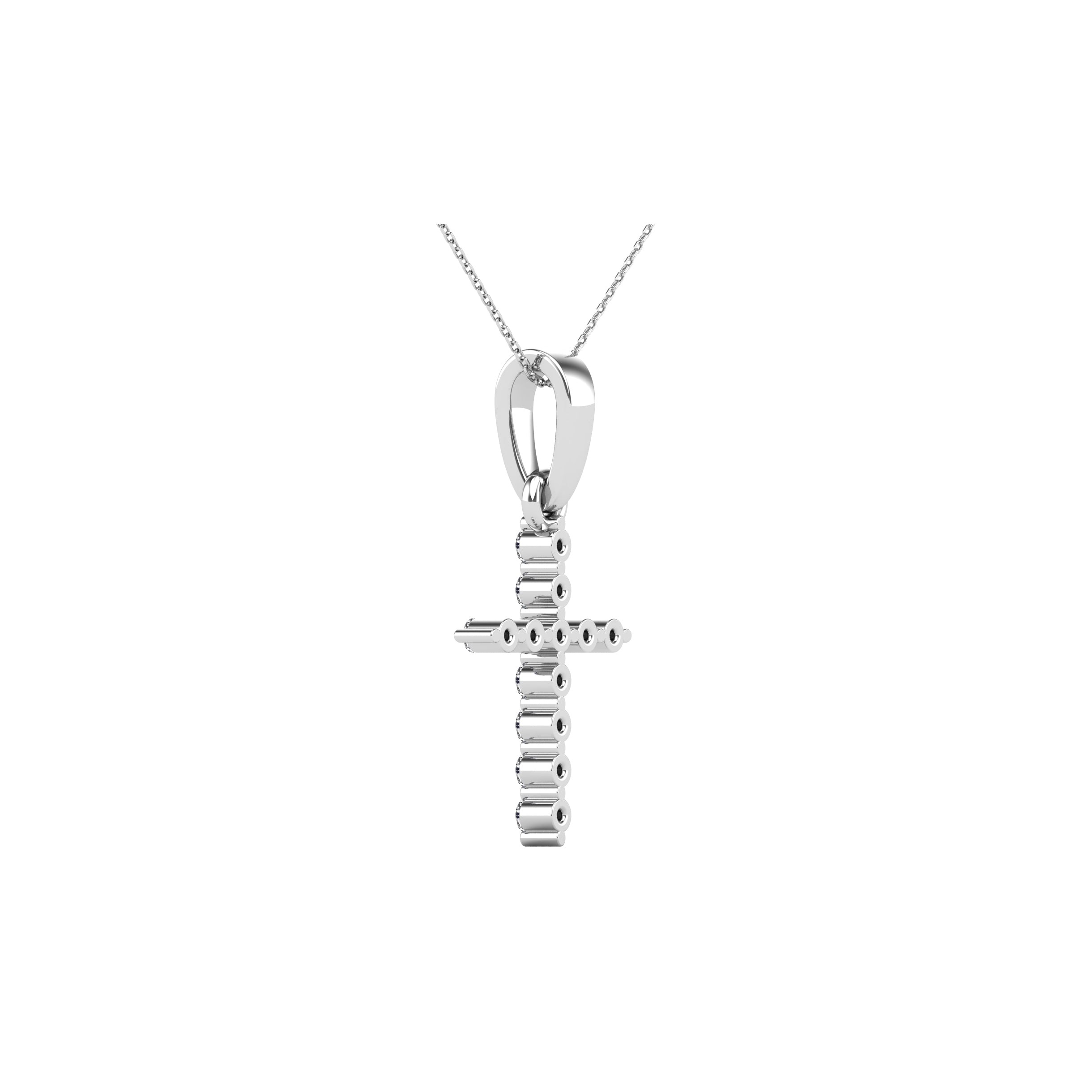 Diamond Accented Cross Pendant 1/20 Ct.Tw