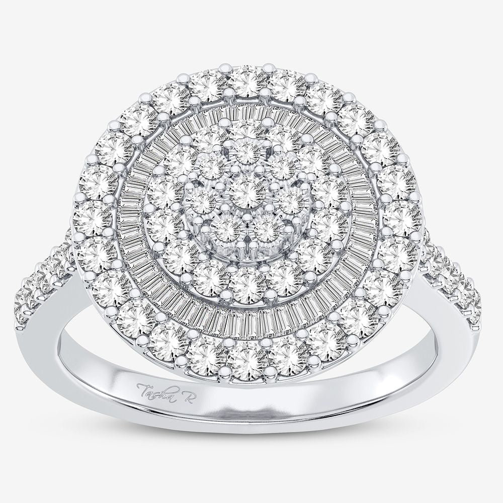 10K White Gold Exquisite 1.00Ct Diamond Ring
