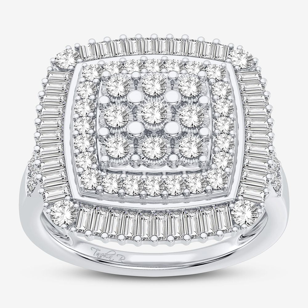 10K White Gold Dazzling 1.00Ct Diamond Ring