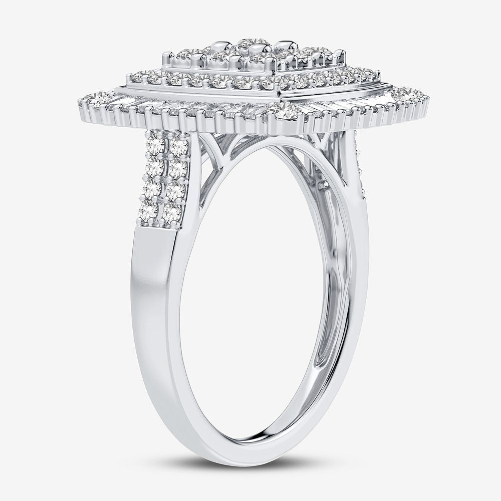 10K White Gold Dazzling 1.00Ct Diamond Ring