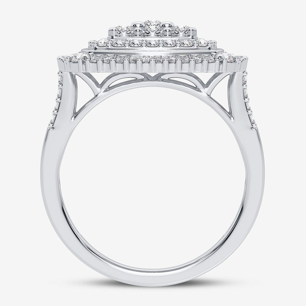 10K White Gold Dazzling 1.00Ct Diamond Ring
