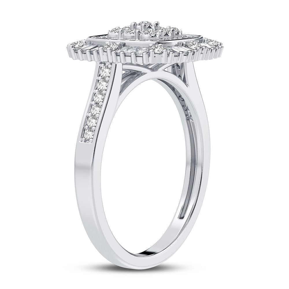 10K White Gold Dazzling 0.20Ct Diamond Ring