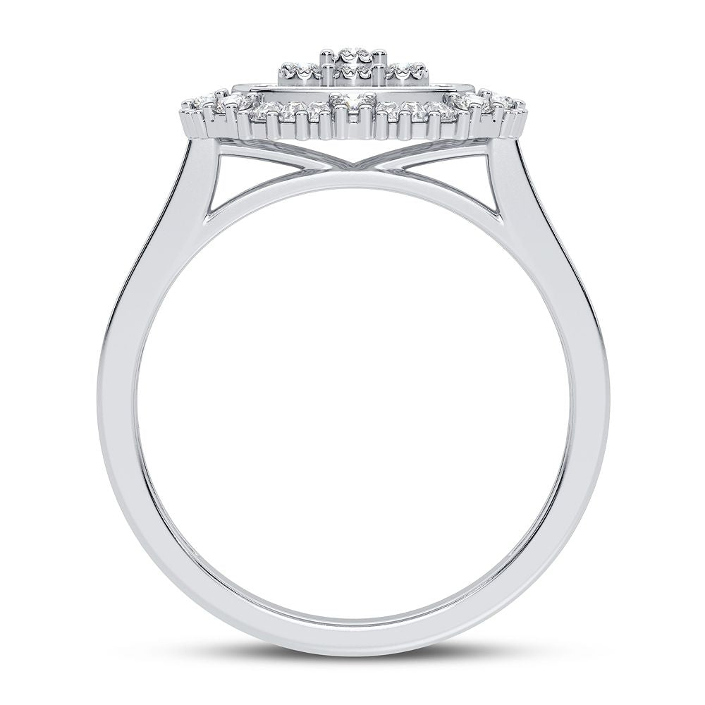 10K White Gold Dazzling 0.20Ct Diamond Ring