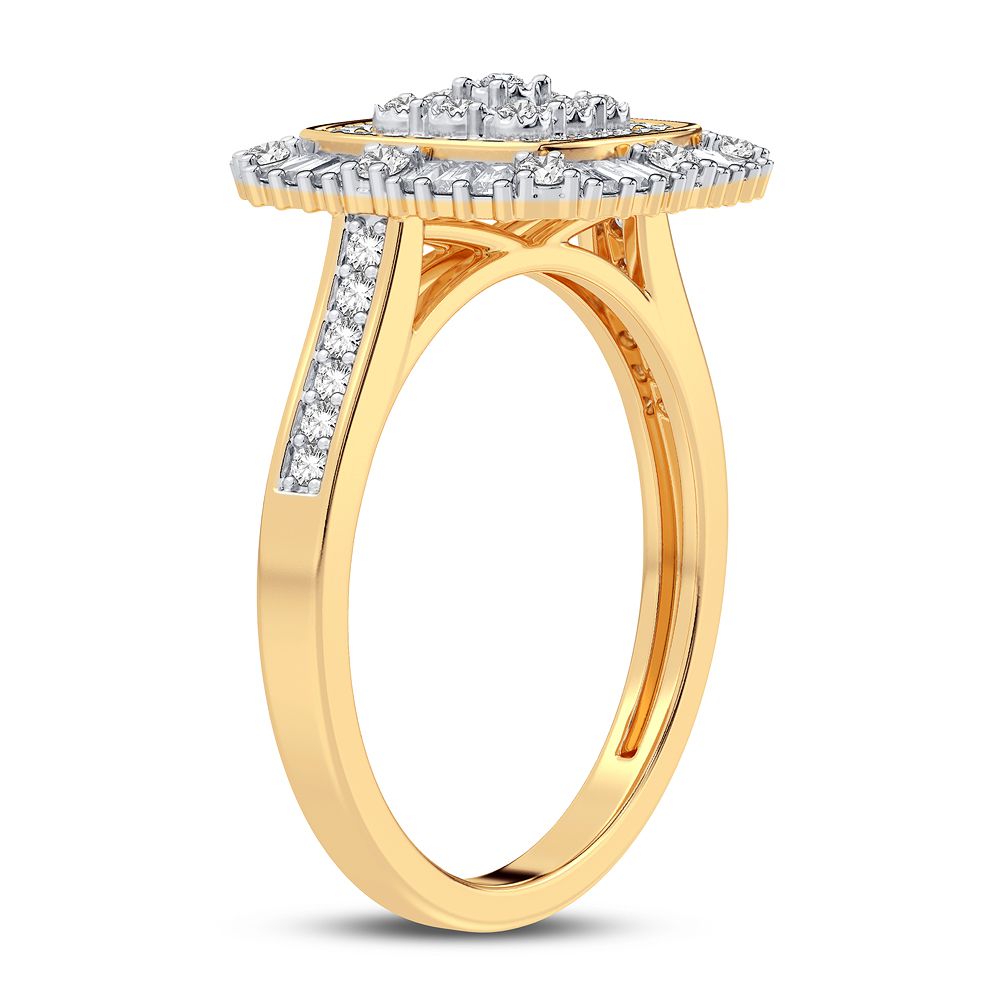 10K Yellow Gold Exquisite 0.20Ct Diamond Ring
