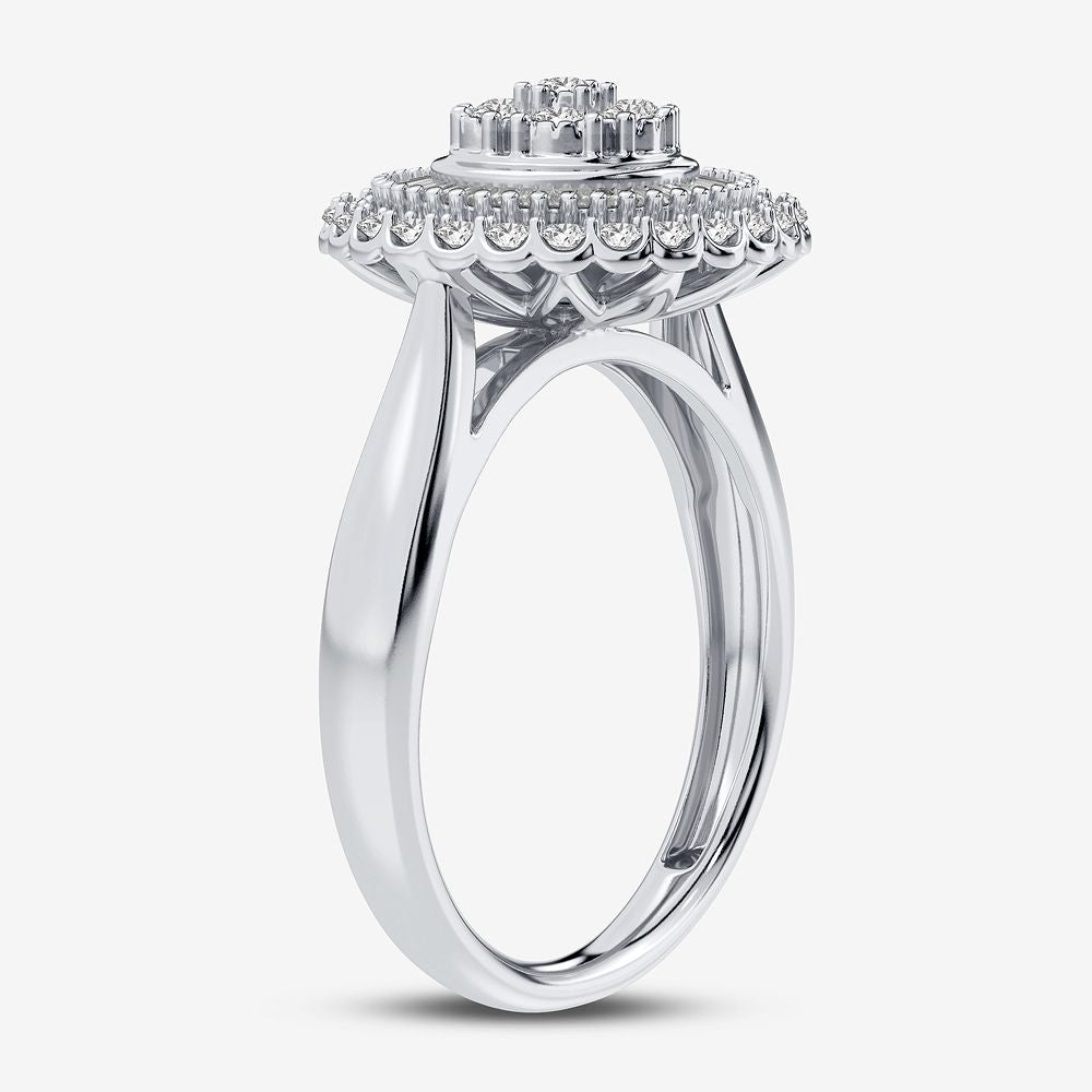 10K White Gold Gorgeous 0.50Ct Diamond Ring