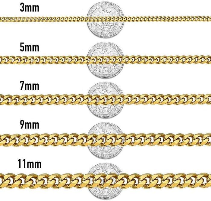 10kt Solid Yellow Gold Curb Cuban Chain
