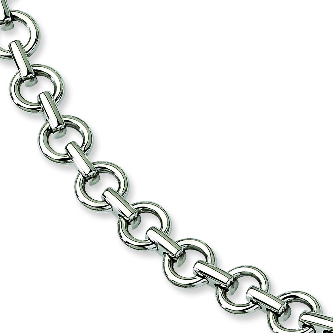 Chisel Stainless Steel Polished 8.25 Inch Circle Link Bracelet