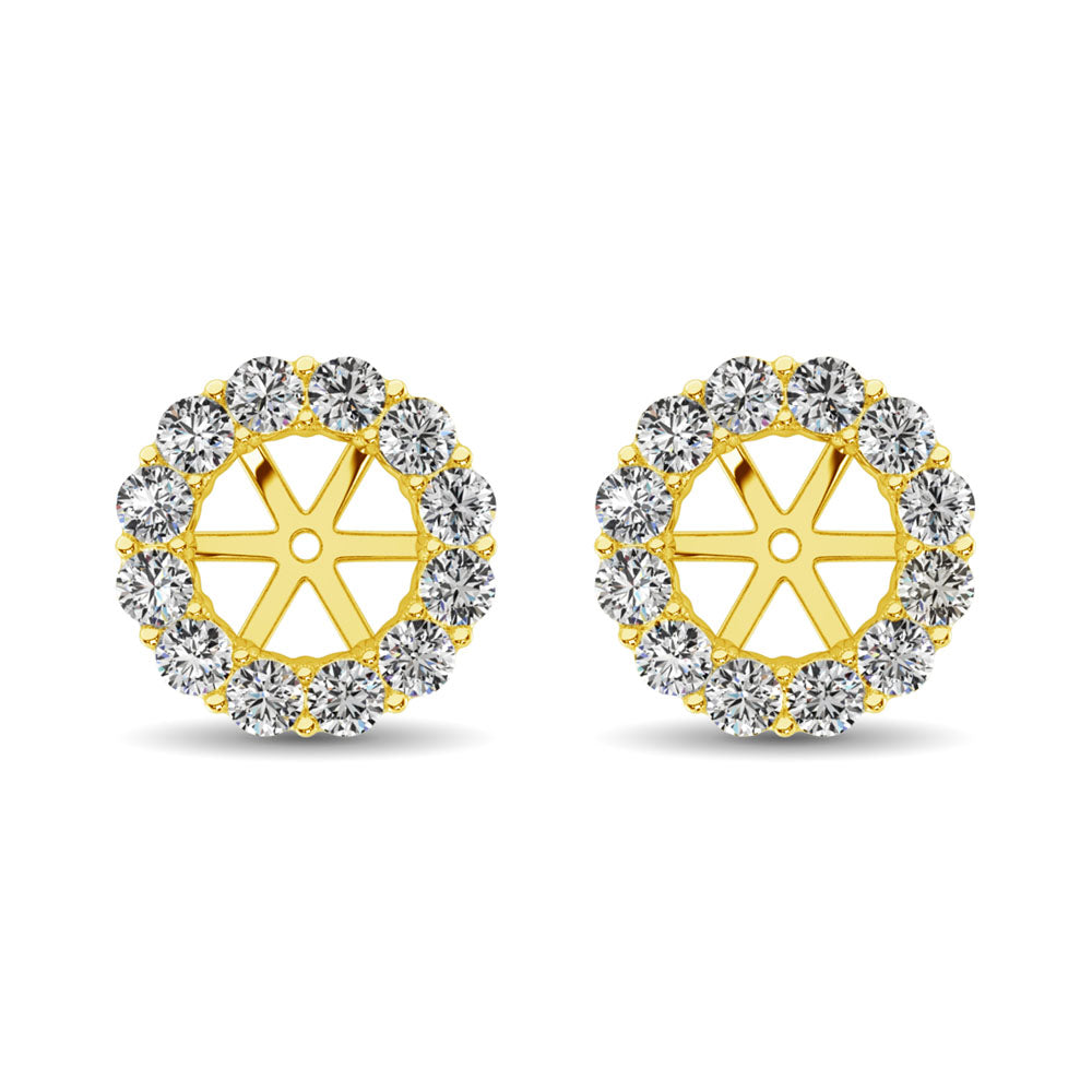 14K Yellow Gold Diamond 1 Ct.Tw. Earrings Jacket