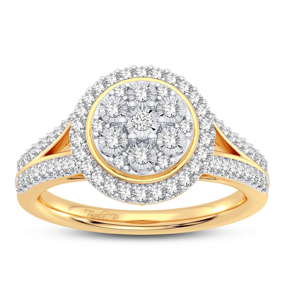 10K Yellow Gold Exquisite 0.25Ct Diamond Ring