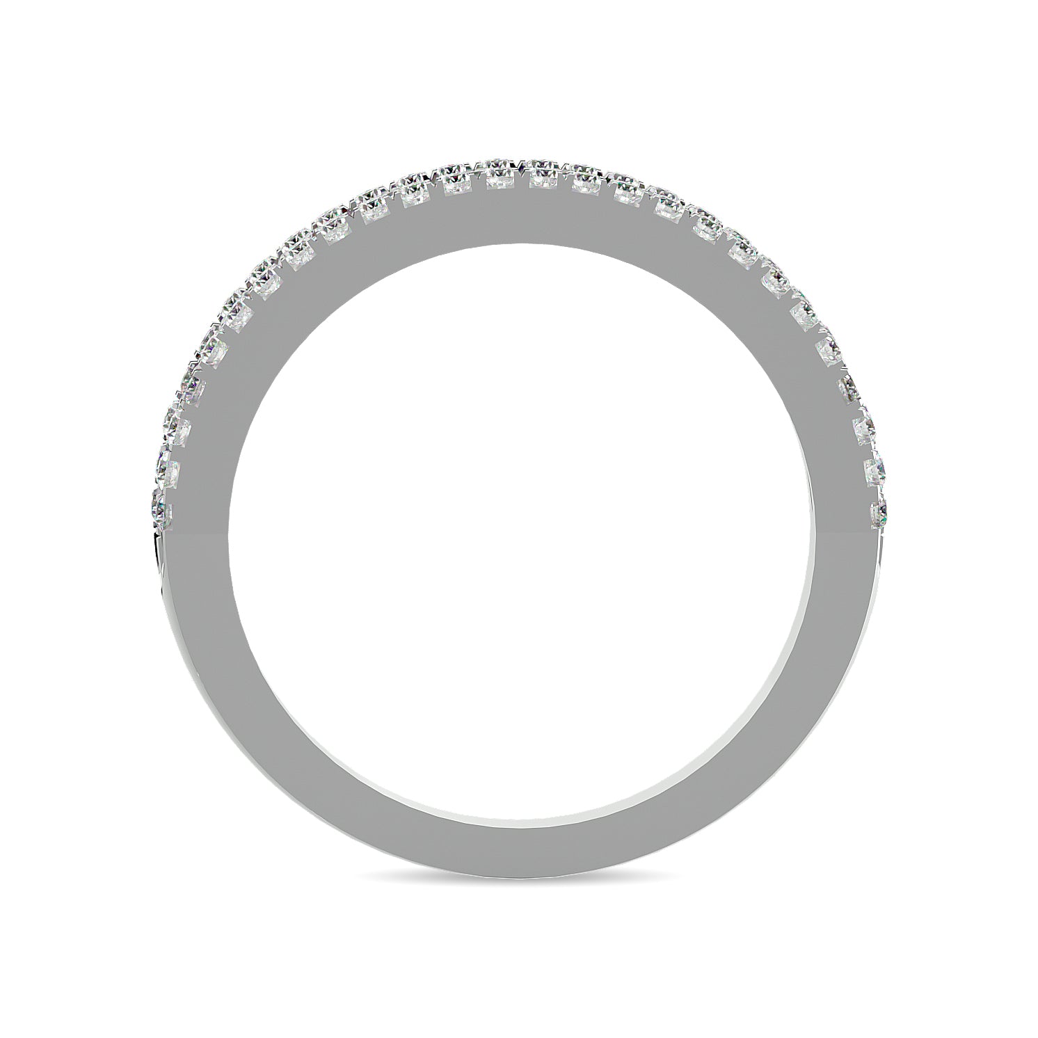 Diamond 1 Ct Tw Machine Band In 14K White Gold