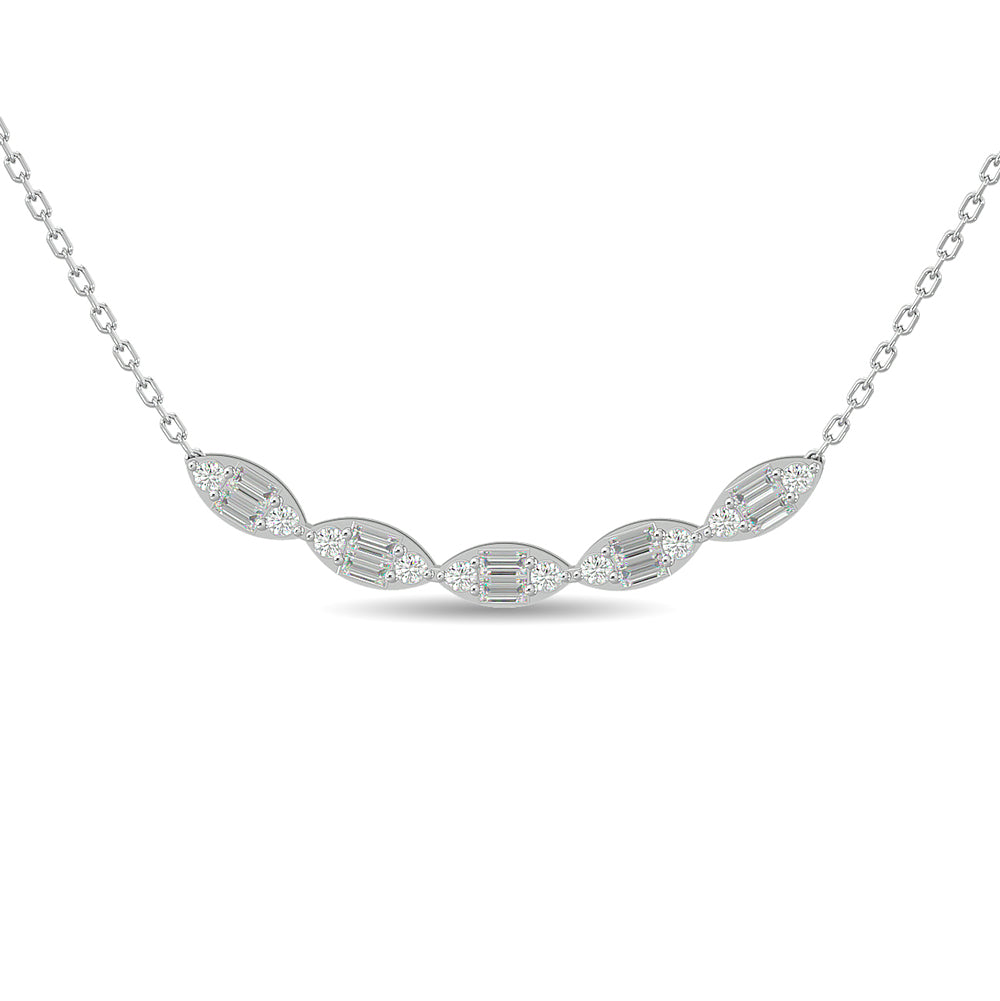Diamond 1/2 Ct Tw Fashion Necklace In 14K White Gold