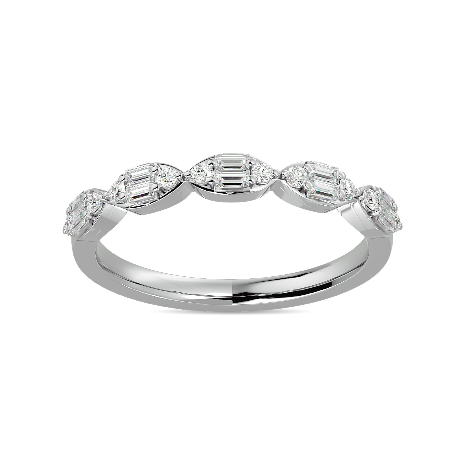 Diamond 1/3 Ct Tw Band In 14K White Gold