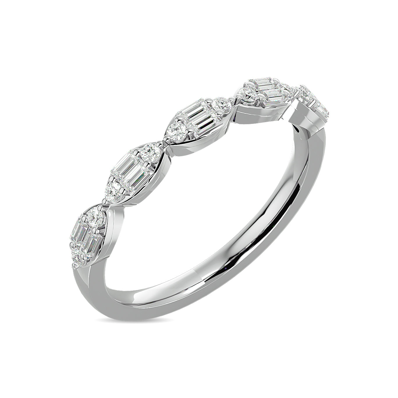 Diamond 1/3 Ct Tw Band In 14K White Gold