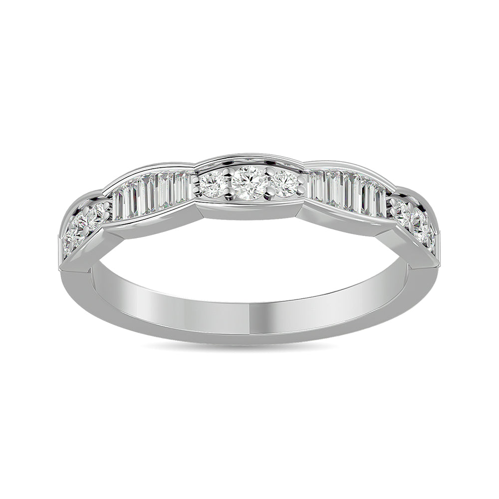 Diamond 1/3 Ct Tw Stack Band In 14K White Gold