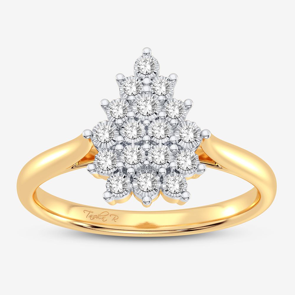 10K Yellow Gold Gorgeous 0.07Ct Diamond Ring
