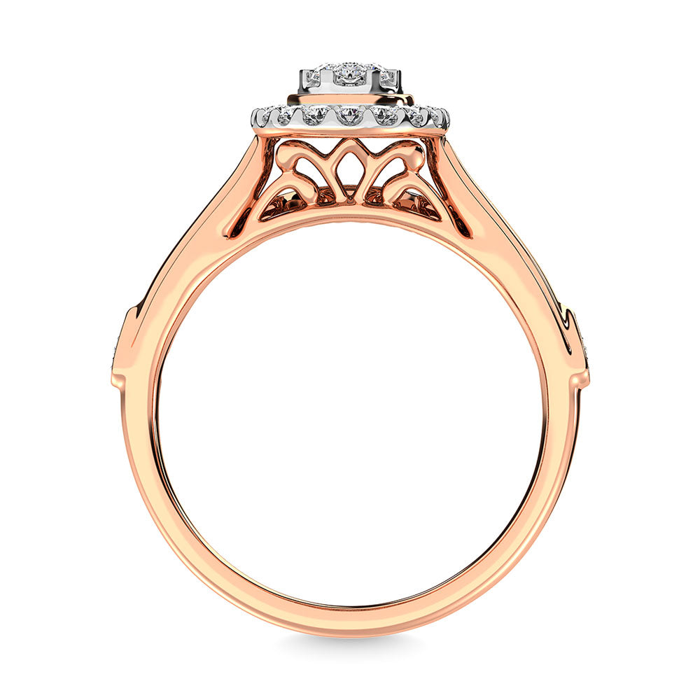 Diamond 1/2 Ct.Tw. Bridal Ring in 14K Rose Gold