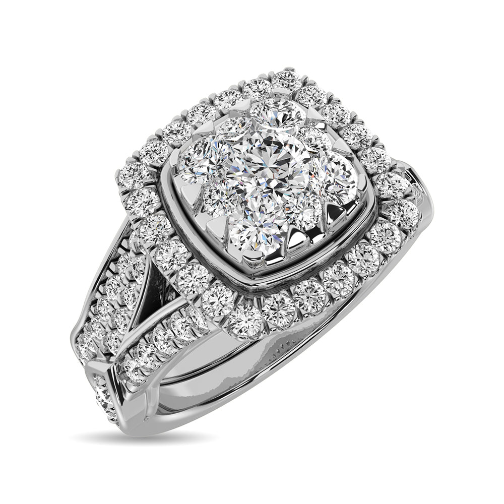Diamond 1 1/4 Ct Tw Bridal Ring In 14K White Gold