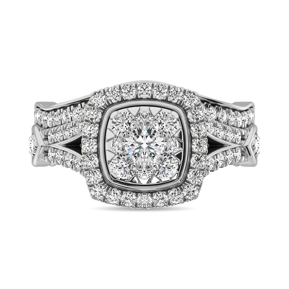Diamond 1 1/4 Ct Tw Bridal Ring In 14K White Gold