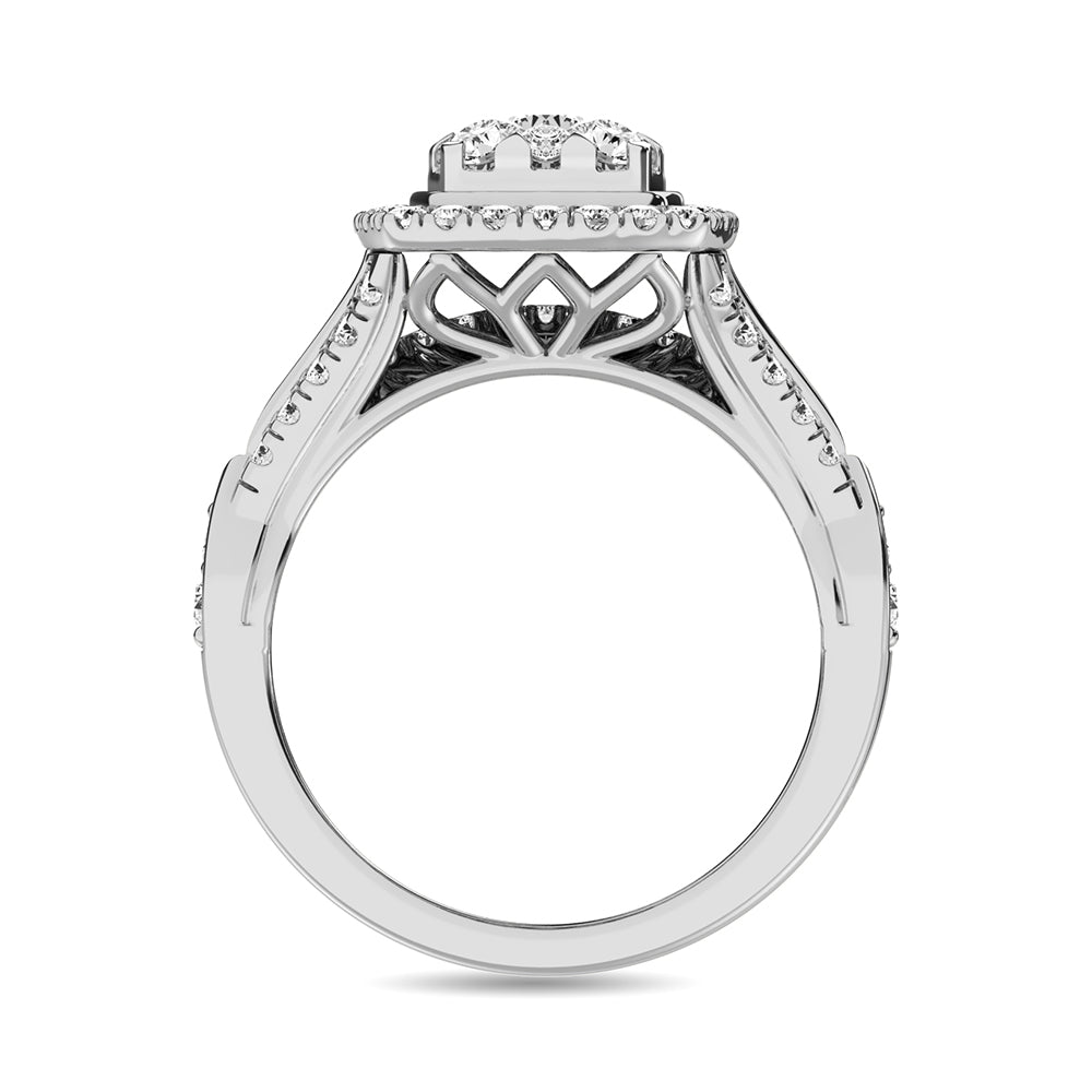 Diamond 1 1/4 Ct Tw Bridal Ring In 14K White Gold