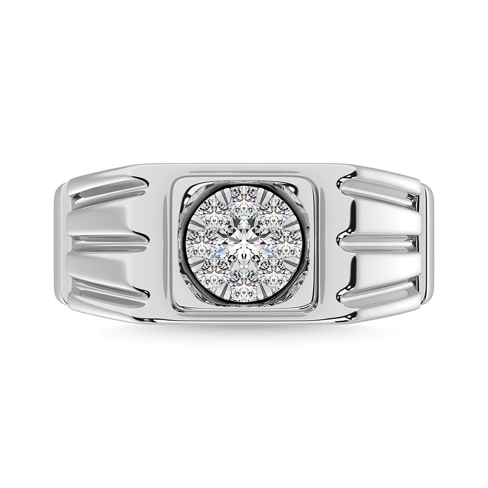 Diamond 1/2 Ct.Tw. Mens Fashion Ring Ring In 14K White Gold