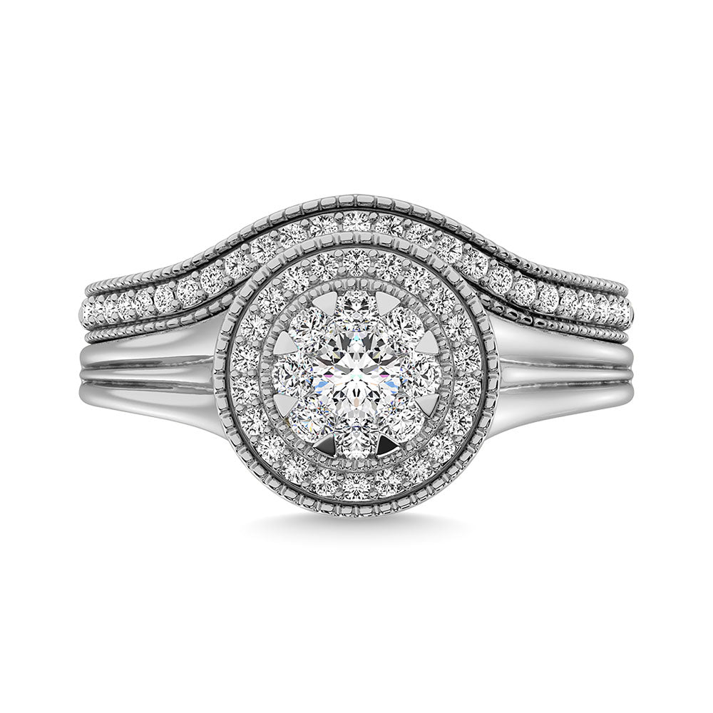 Diamond 3/4 Ct.Tw. Mens Fashion Ring Ring In 14K White Gold