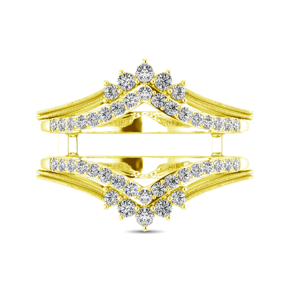 14K Yellow Gold 1/2 Ct.Tw. Diamond Guard Ring