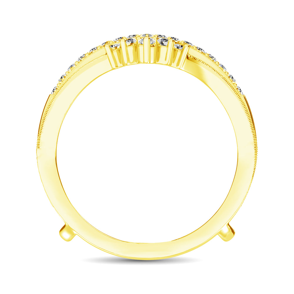 14K Yellow Gold 1/2 Ct.Tw. Diamond Guard Ring