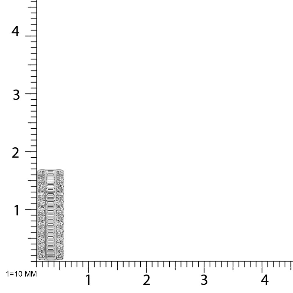 14K Yellow Gold Round And Baguette Diamond 1/3 Ct.Tw. Drop Bar Pendant