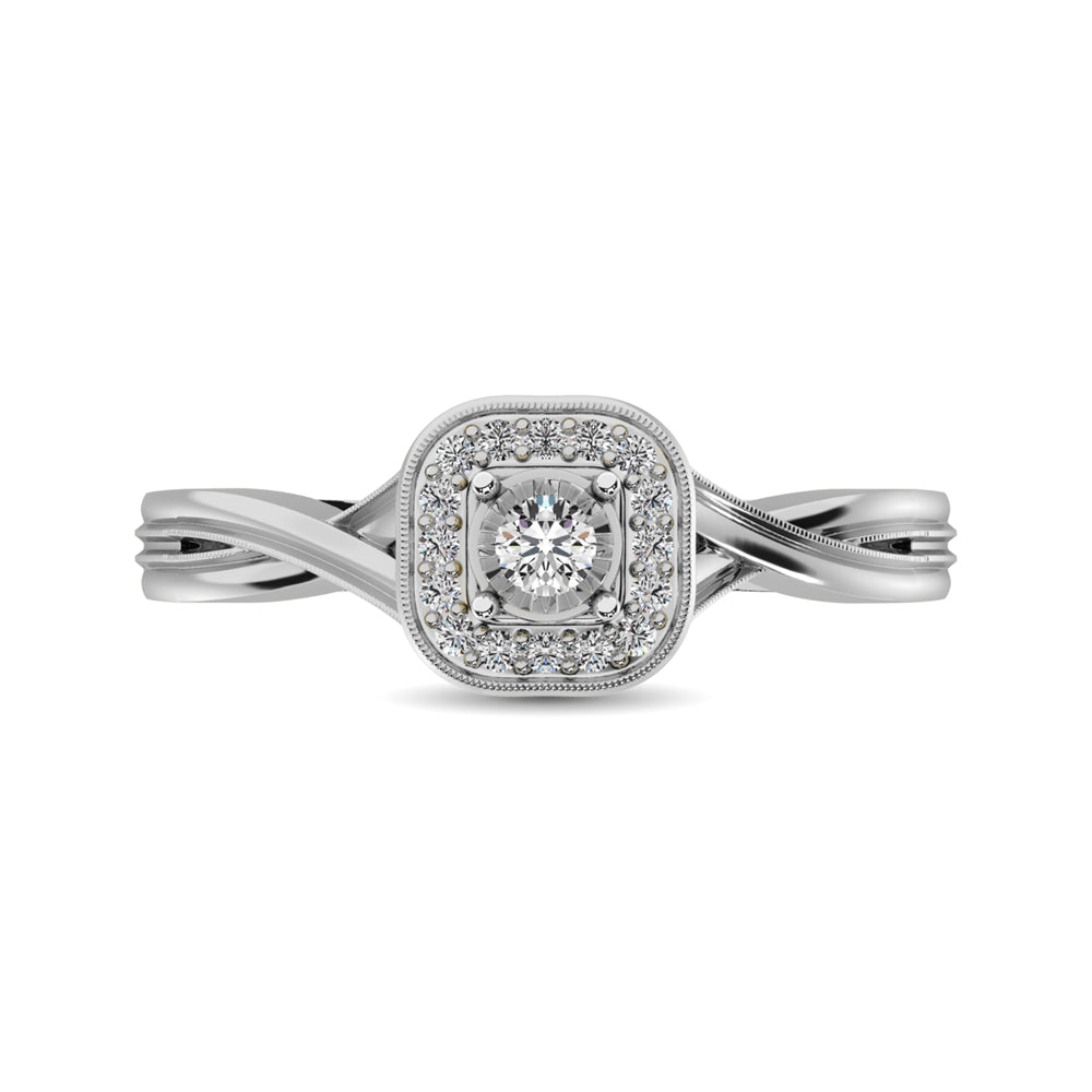 10K White Gold Diamond 1/6 Ct.Tw. Promise Ring
