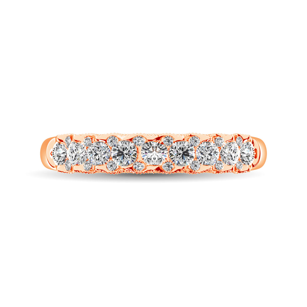10K Rose Gold Diamond 1/2 Ct.Tw. Anniversary Ring
