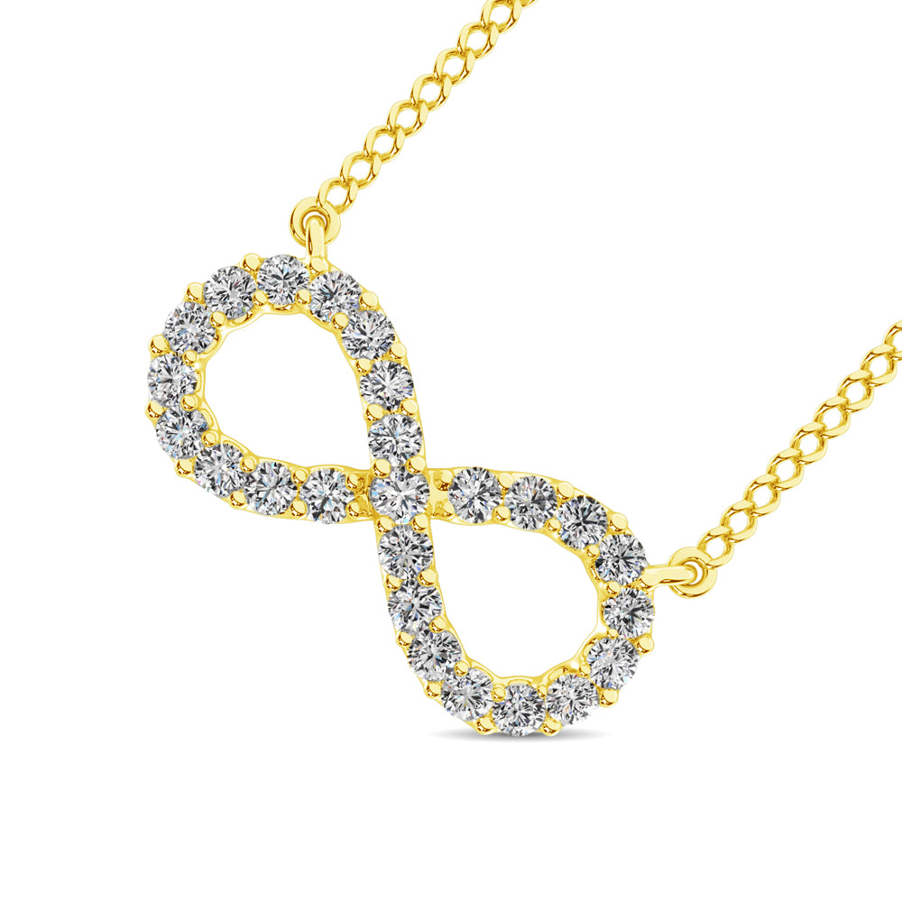 10K Yellow Gold Diamond 1/2 Ct.Tw. Infinity Pendant