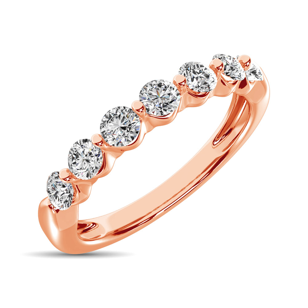10K Rose Gold Diamond 1/2 Ct.Tw. Ladies Band