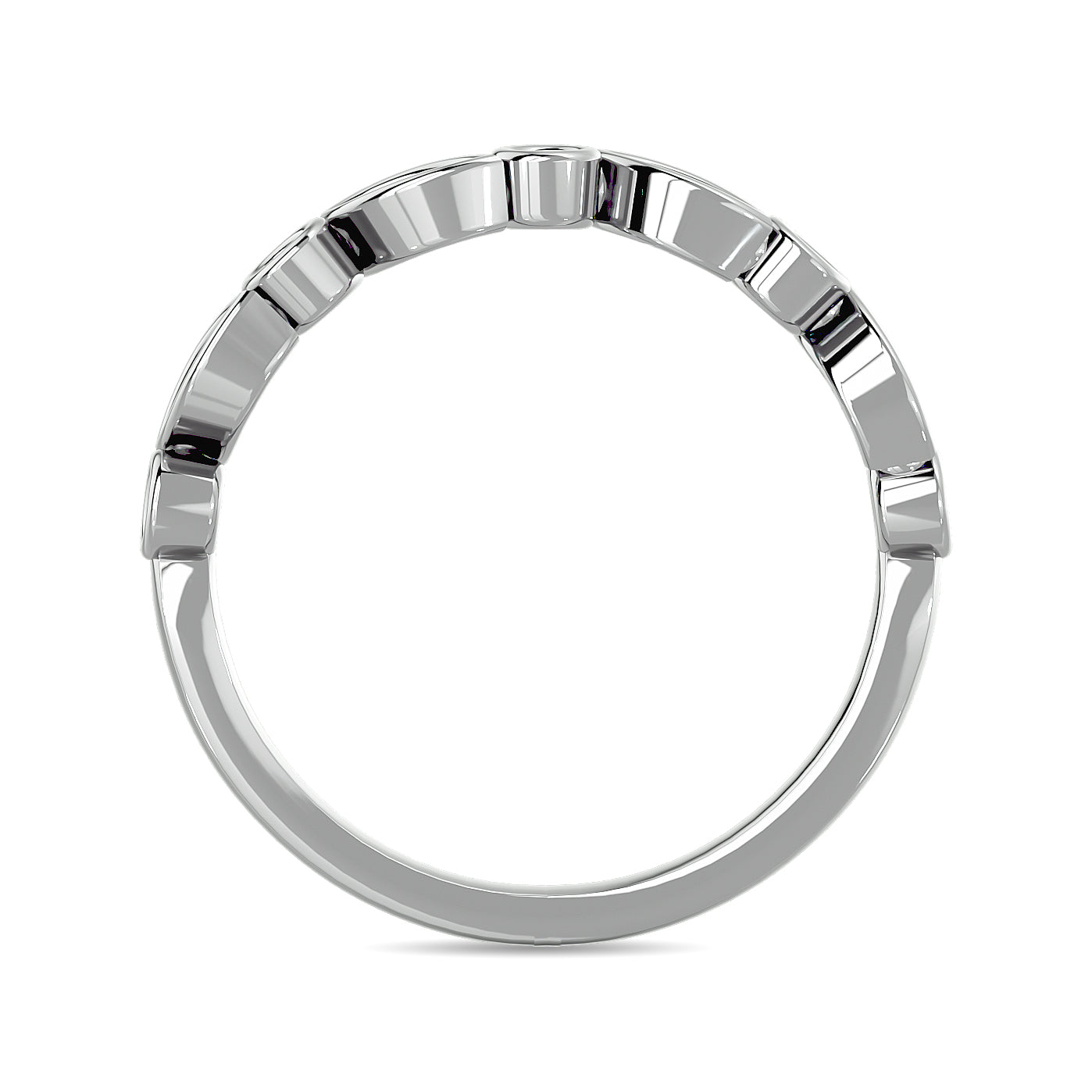 Diamond 1/6 Ct Tw Ladies Band In 14K White Gold