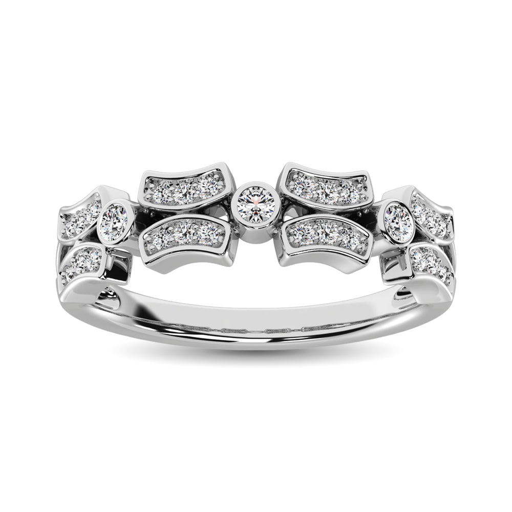 Diamond 1/5 Ct.Tw. Stackable Band In 14K White Gold