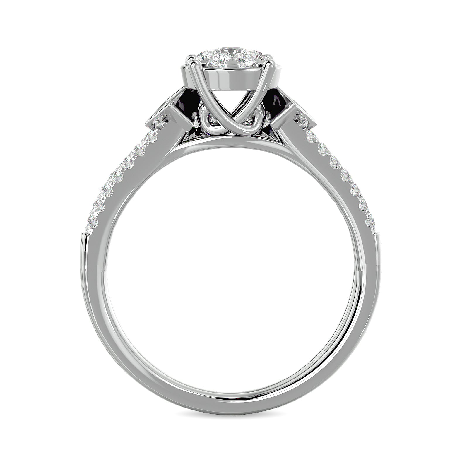 Diamond 1/2 Ct Tw Bridal Ring In 14K White Gold