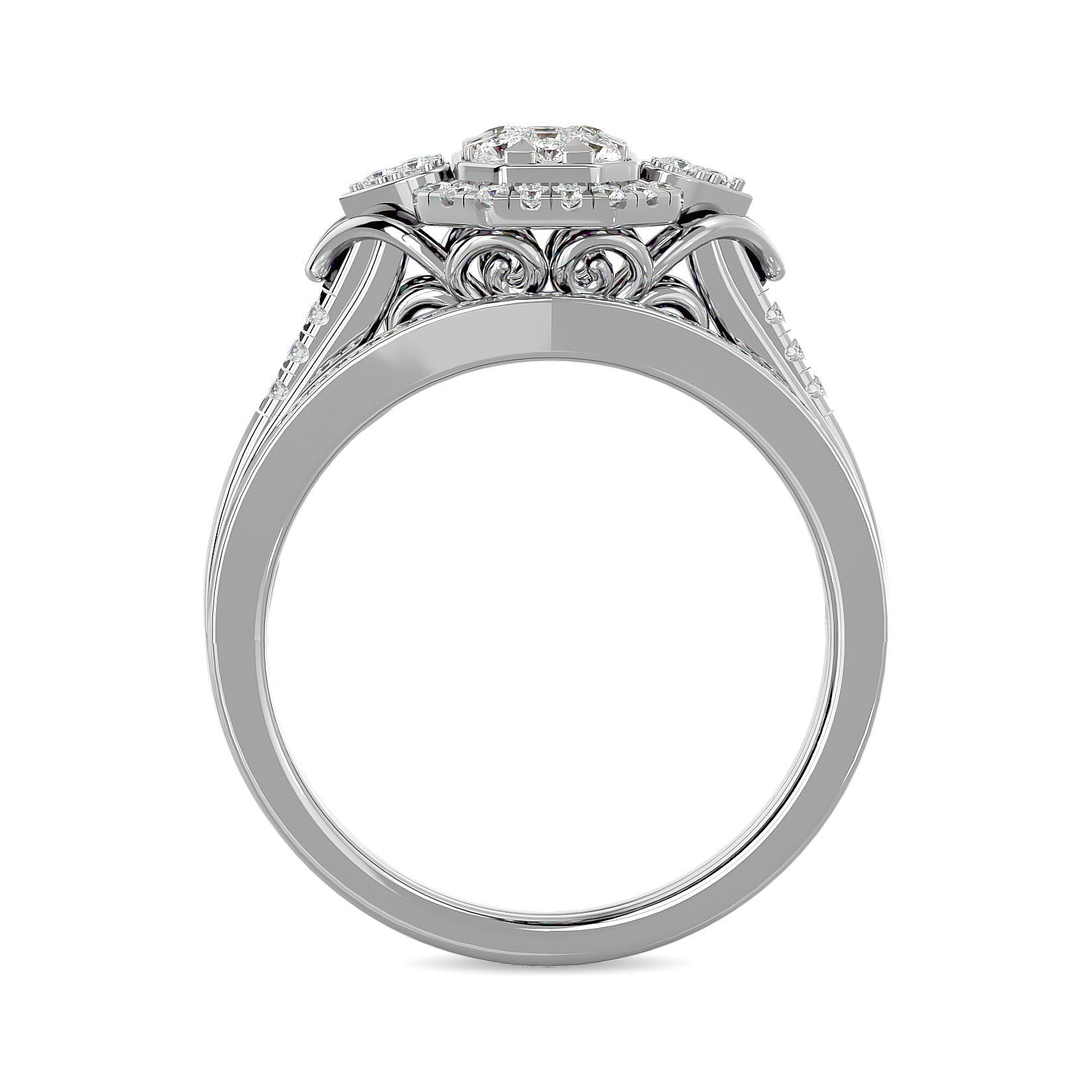 Diamond 1/2 ct tw Bridal Ring in 14K White Gold
