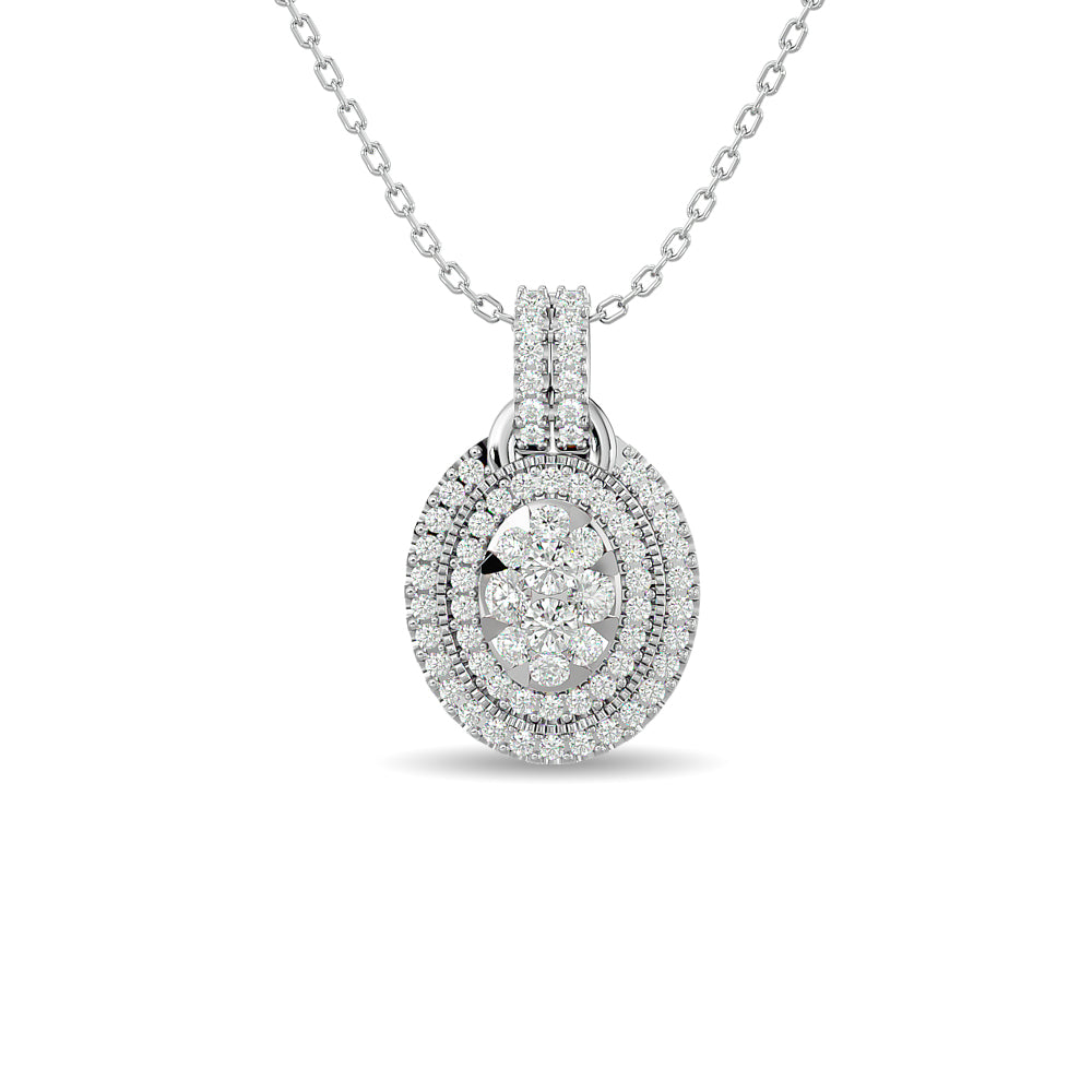 Diamond 1 Ct Tw Fashion Pendant In 14K White Gold