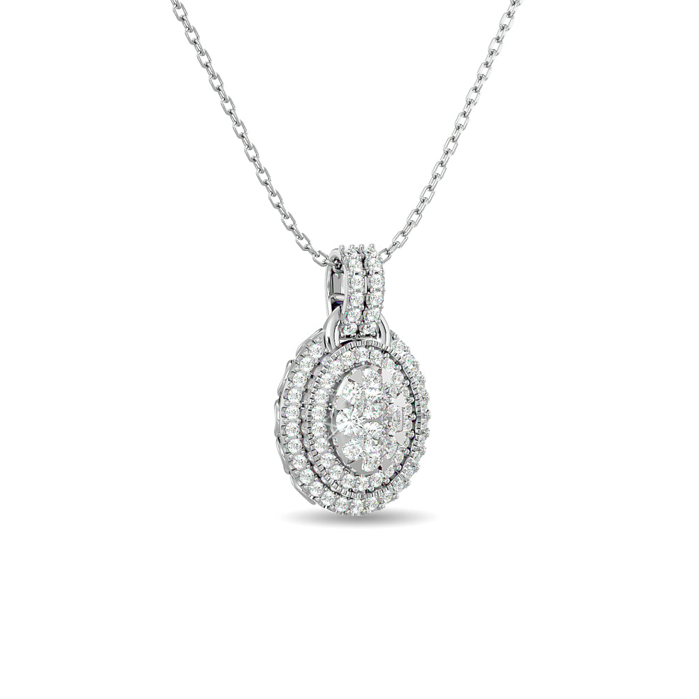 Diamond 1 Ct Tw Fashion Pendant In 14K White Gold